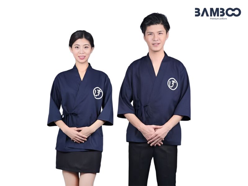 Bamboo Uniform may bếp Nhật xanh than chuẩn form, bền đẹp, giá tốt, dịch vụ uy tín