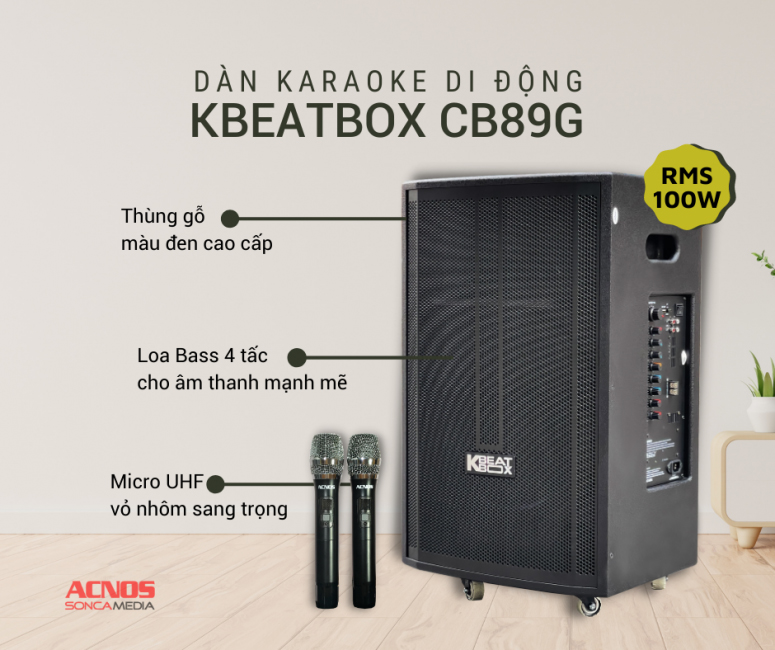 Loa kéo di động Acnos KBeatBox CB89G