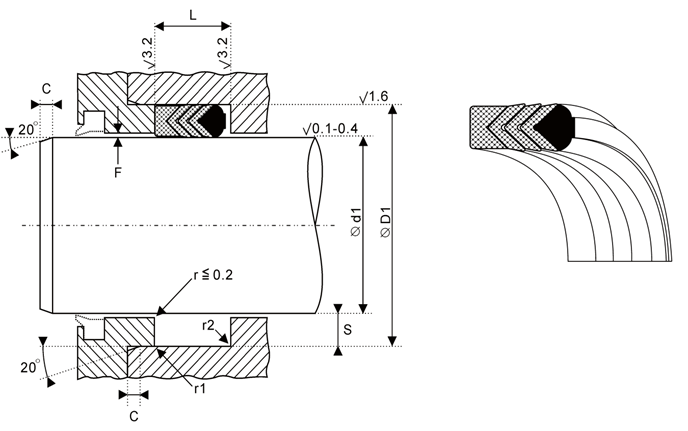 Rod seal H07