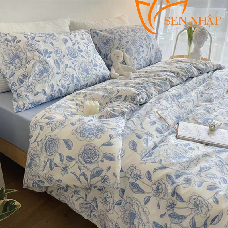 chăn ga gối gia đình cotton poly 1