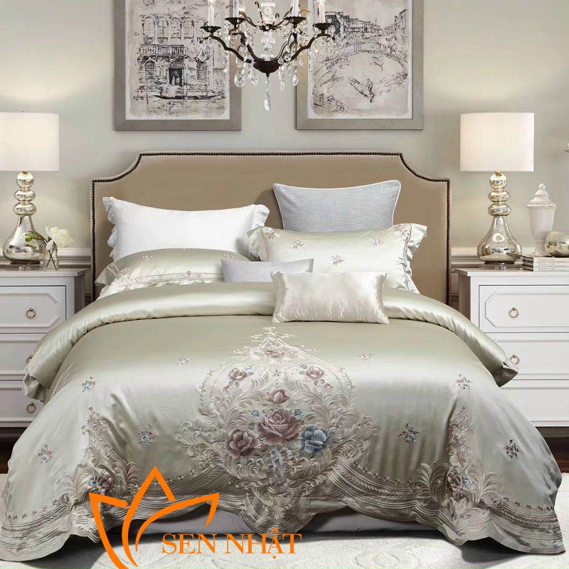 Chăn ga gối lụa cao cấp mẫu 013