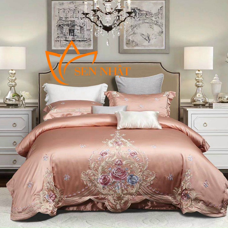 Chăn ga gối lụa cao cấp mẫu 014