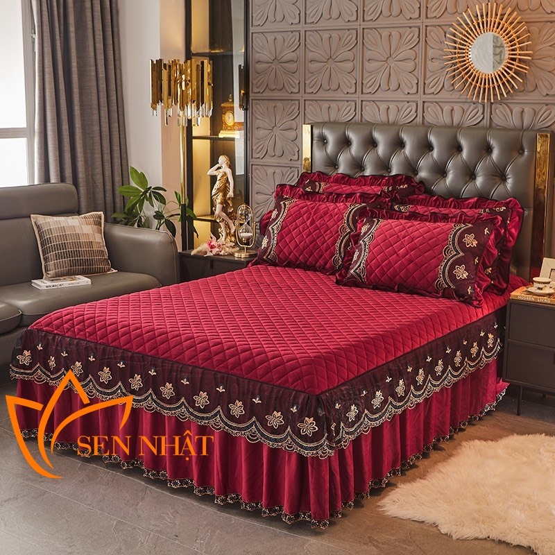 Chăn ga gối nỉ nhung trần bông 1,6x2,0 m