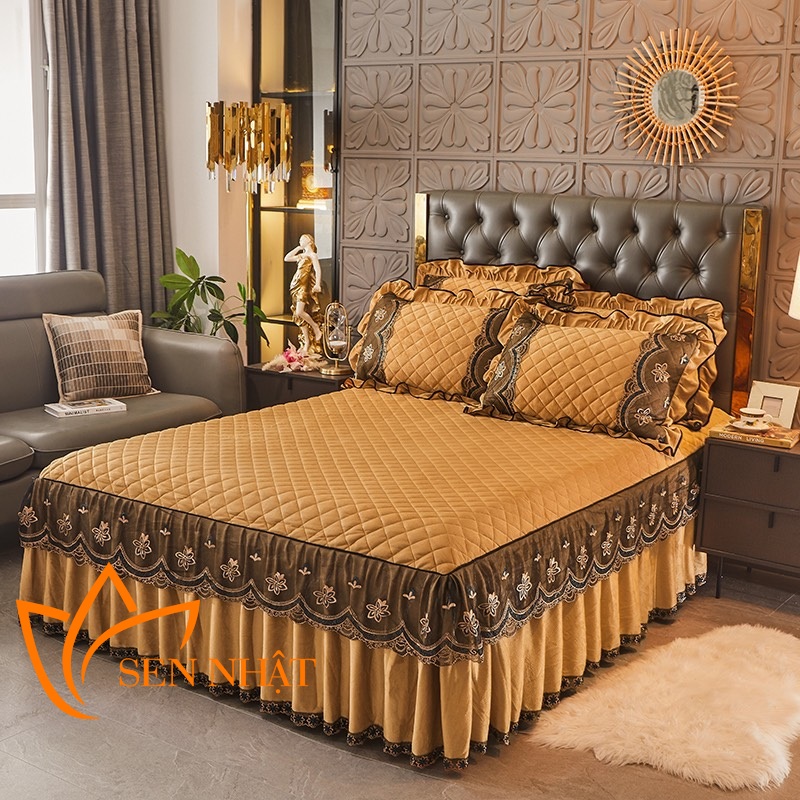 Chăn ga gối nỉ nhung trần bông 1,6x2,0 m