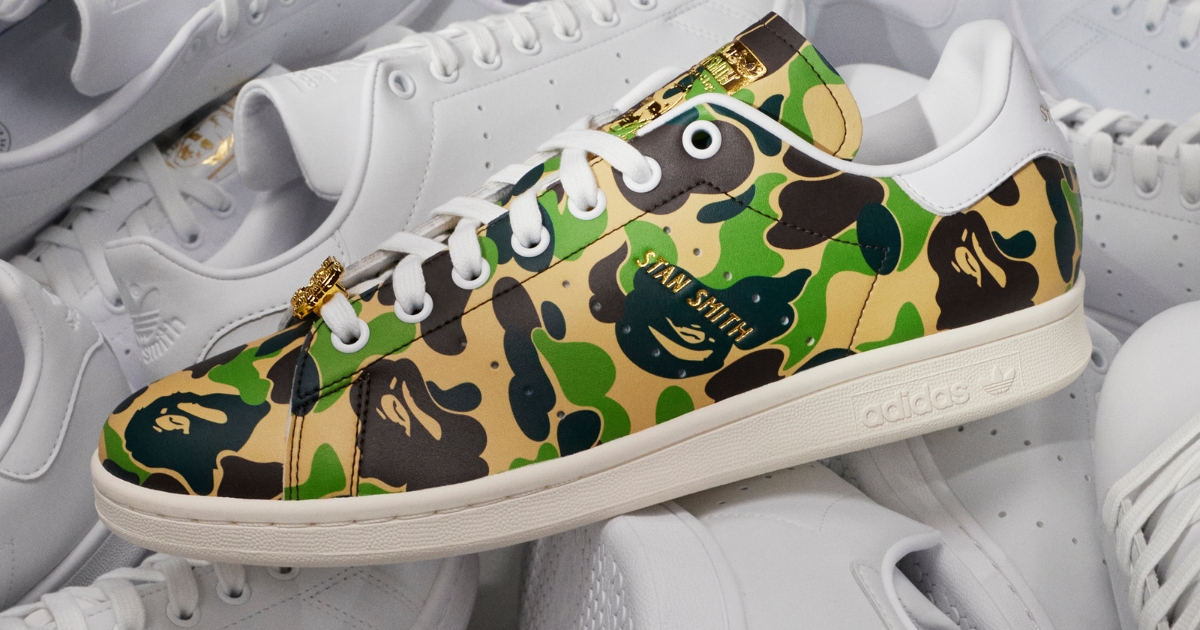 Giày Stan Smith từ BAPE® và adidas - Phiên bản đặc biệt kỷ niệm 30 năm hợp tác giữa BAPE® và adidas