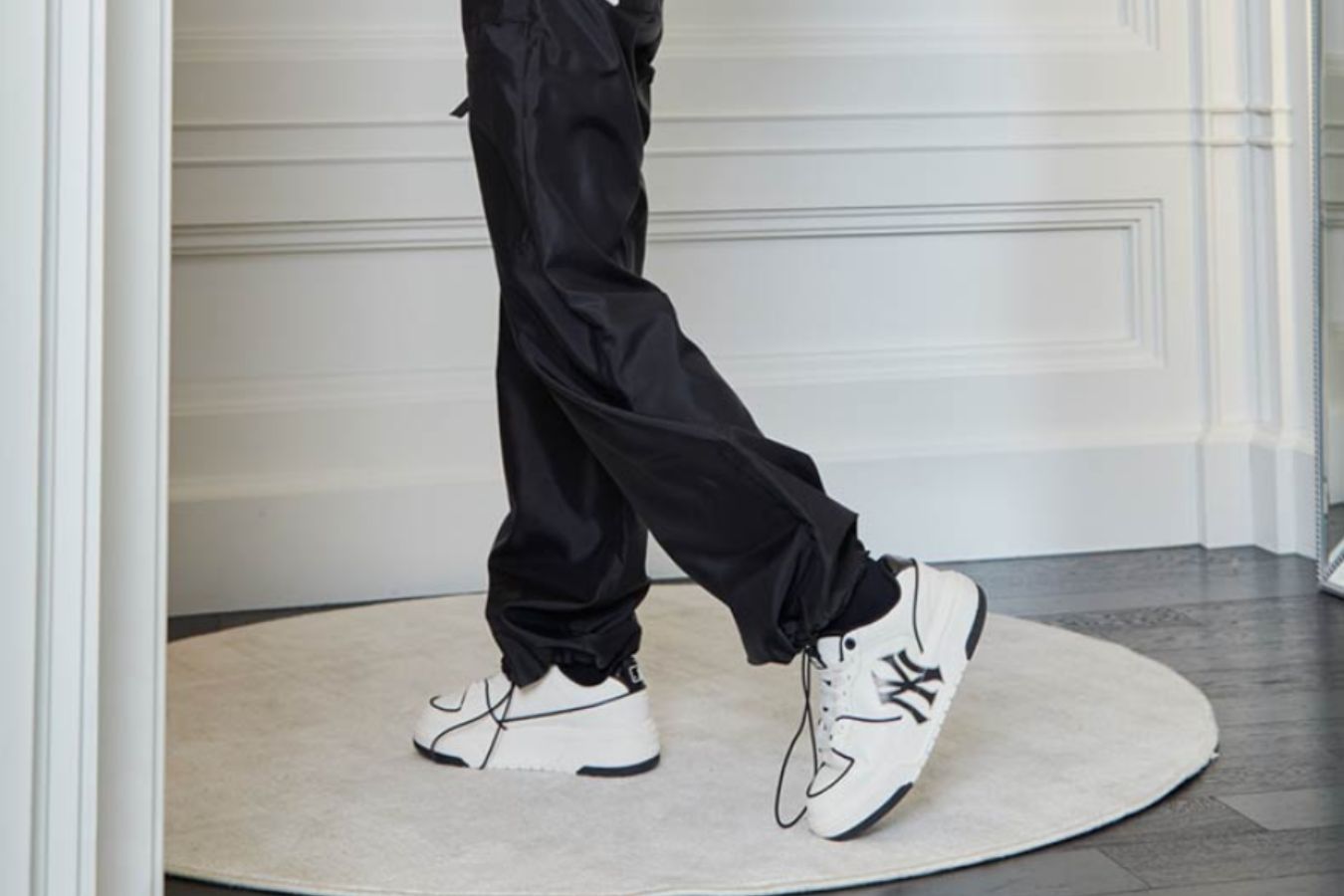 Sneaker Mlb Chunky Liner Mid New York Yankees 'White Black"