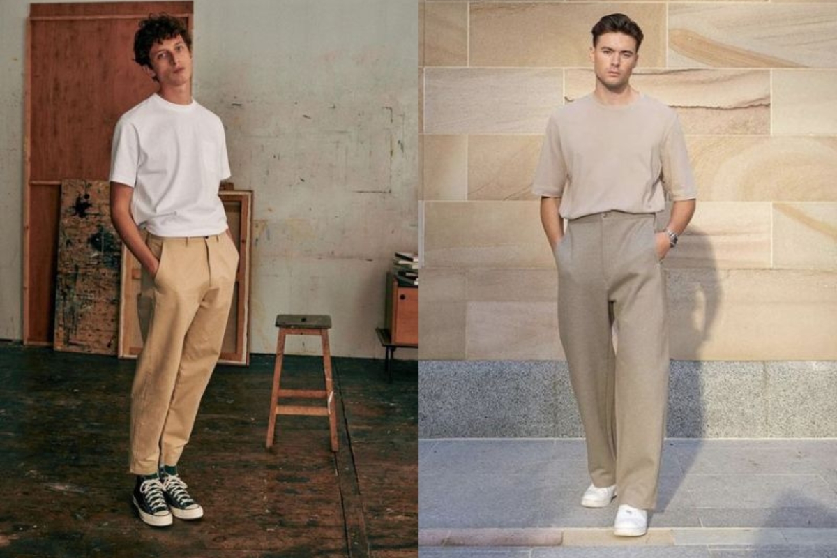 Phối đồ với quần âu màu be