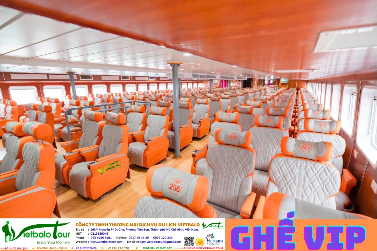 Giá vé, ghế ngồi VIP tàu Phú Quý Express tuyến Sài Gòn Côn Đảo