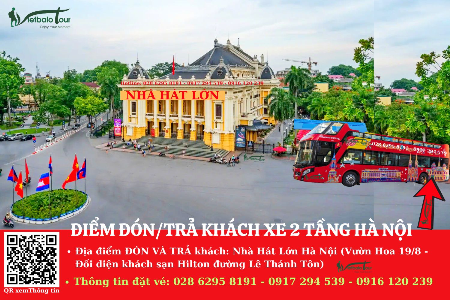 điểm lên xuống xe buýt 2 tầng Hà Nội