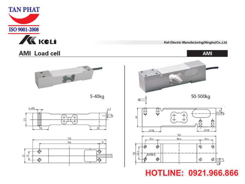 Datasheet Loadcell Keli AMI