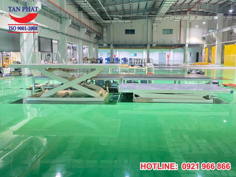 Báo giá bàn nâng thủy lực mặt bàn 1500x3500mm