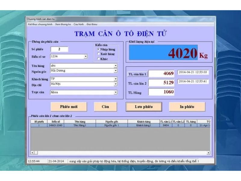 Phần mềm quản lý trạm cân được Tân Phát cung cấp miễn phí