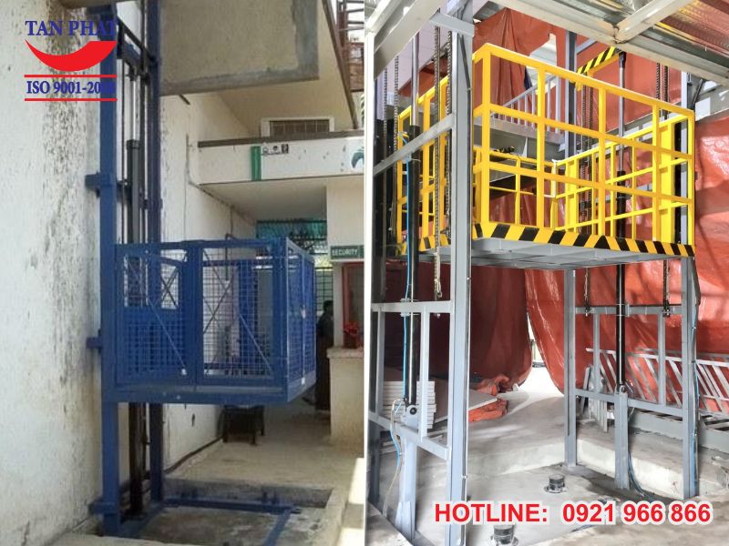 Những lưu ý khi lắp đặt thang nâng hàng