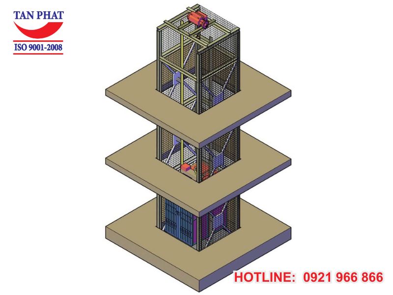 Thang tời hàng nâng hạ êm mượt