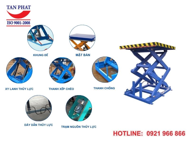 Cấu tạo bàn nâng thủy lực