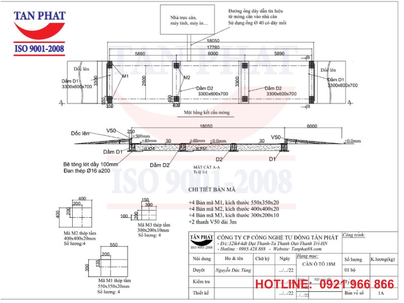 bản vẽ trạm cân 80 tấn (3x18m)