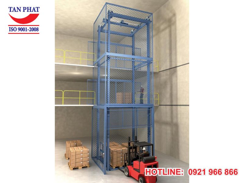 Thang nâng tời hàng lắp đặt bởi Tân Phát