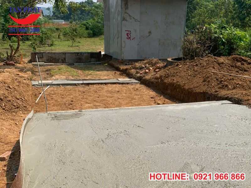 Hình ảnh thực tế móng trạm cân trong quá trình thi công tại tỉnh Tuyên Quang