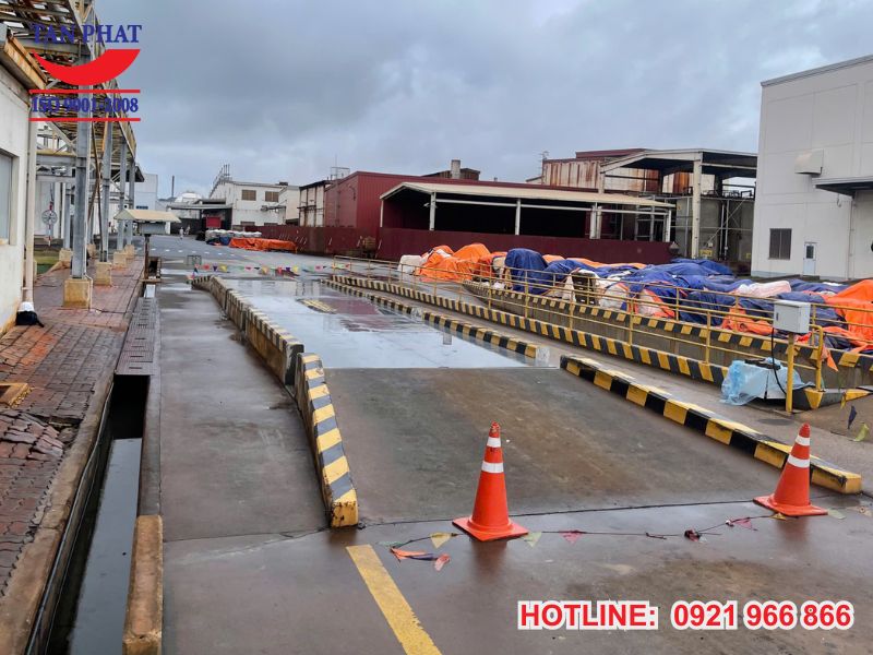 Cân ô tô điện tử 60 tấn 16m lắp đặt tại Hải Phòng