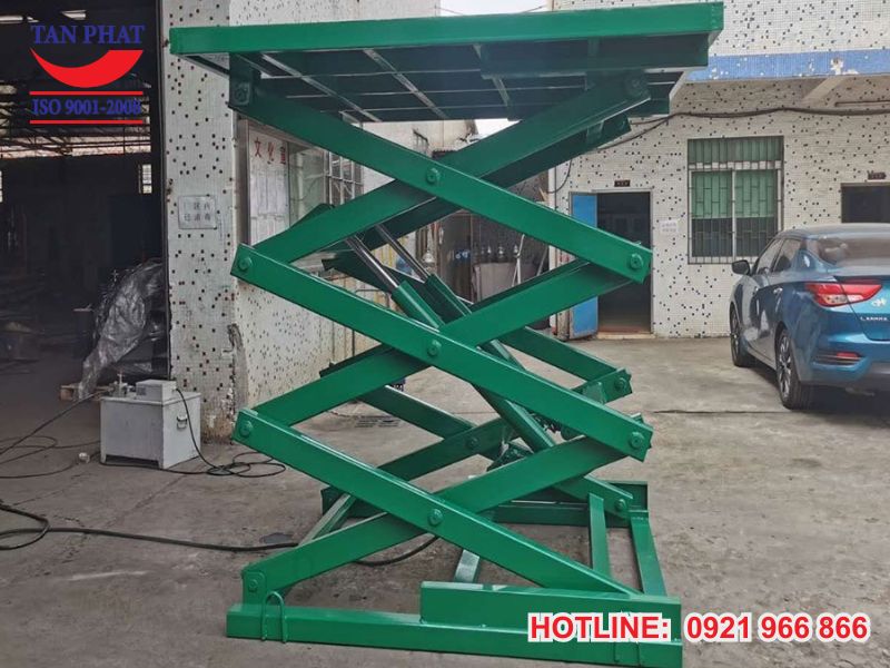 Bàn nâng thủy lực 3 chữ X xếp chồng