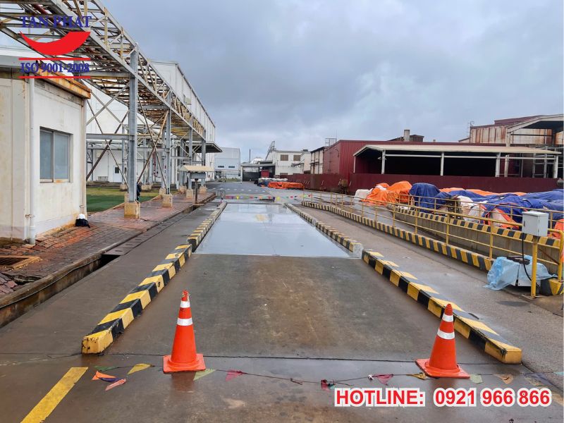 Hình ảnh thực tế trạm cân 60 tấn lắp đặt tại cảng ĐÌnh Vũ, Hải Phòng