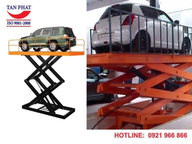 Bàn nâng ô tô thủy lực cắt kéo