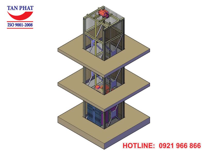 Thang tời hàng sản xuất bởi Tân Phát