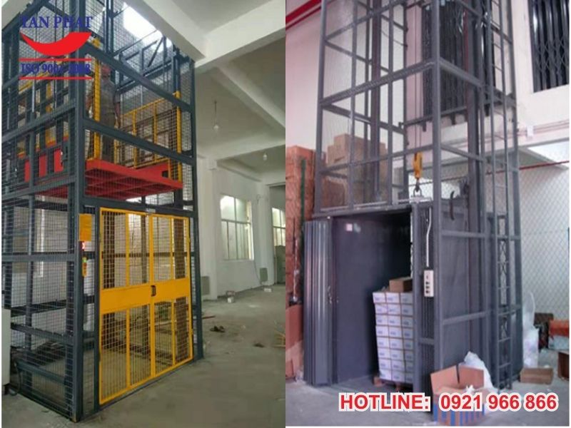 Quy trình lắp đặt thang nâng hàng 1 tấn tại Tân Phát