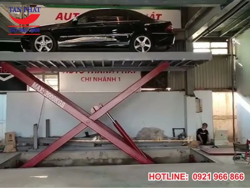 Bàn nâng hạ ô tô thủy lực