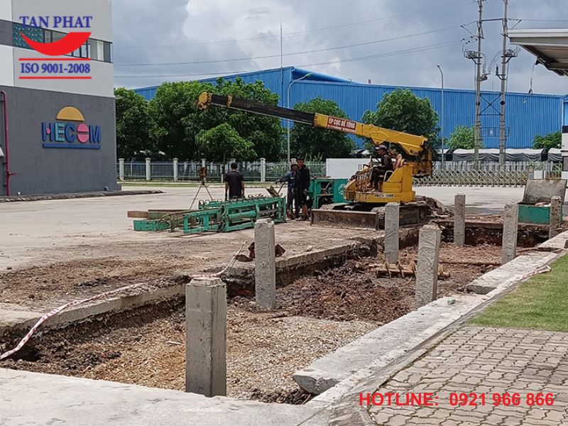 Xây dựng móng cân 100 tấn