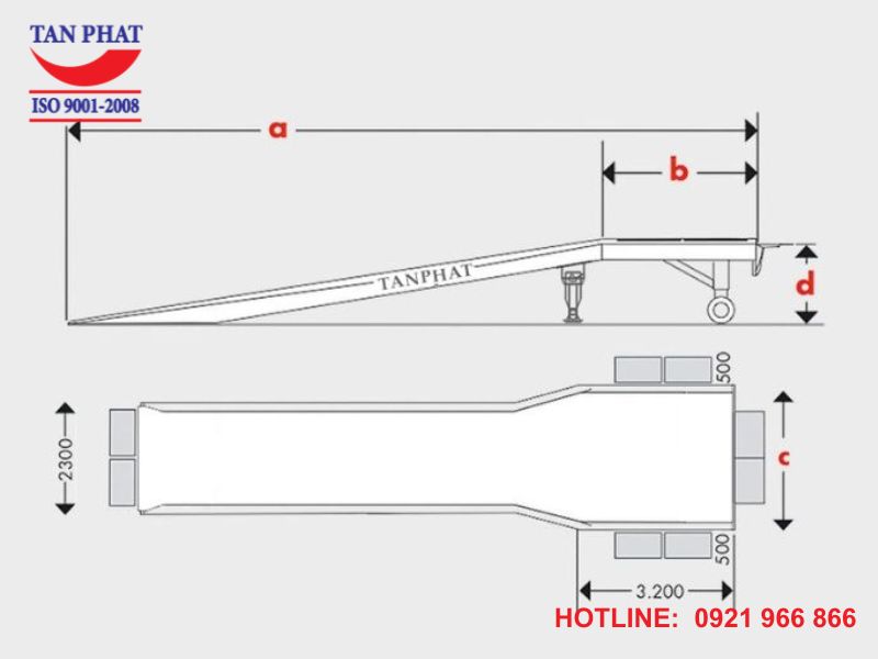 Bản vẽ cầu lên container hỗ trợ 3 mặt ra xe