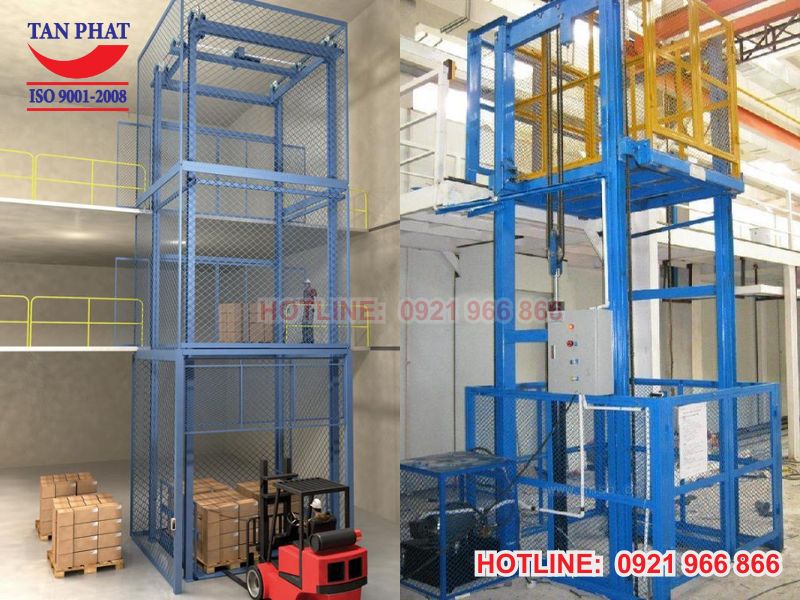 Ứng dụng của thang nâng hàng 200kg