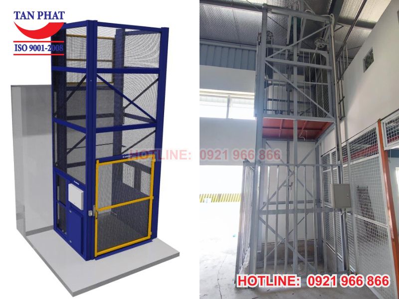 Thang tời hàng 200kg lắp đặt trọn gói
