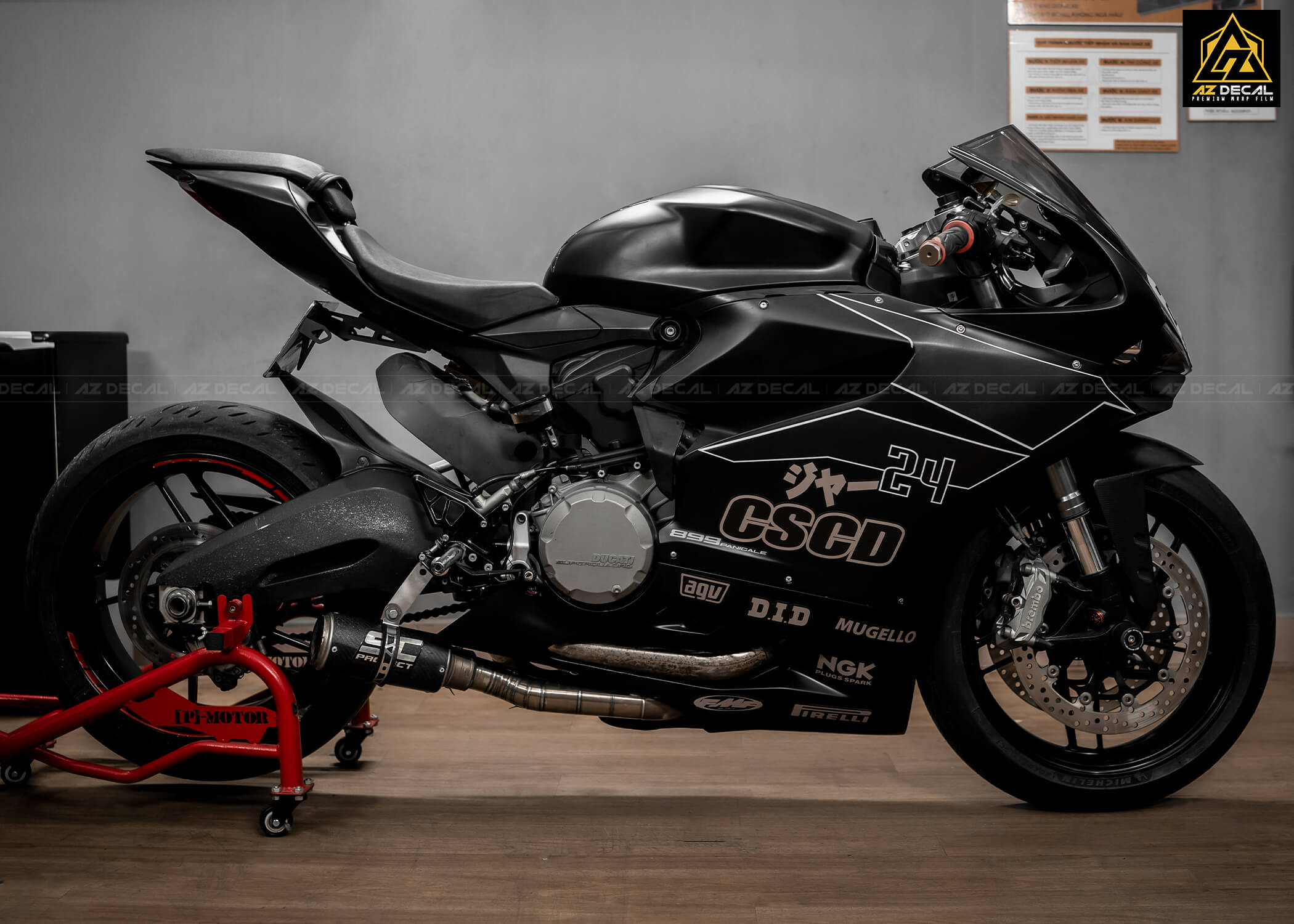Tem trùm xe Ducati Panigale 899 thiết kế theo yêu cầu