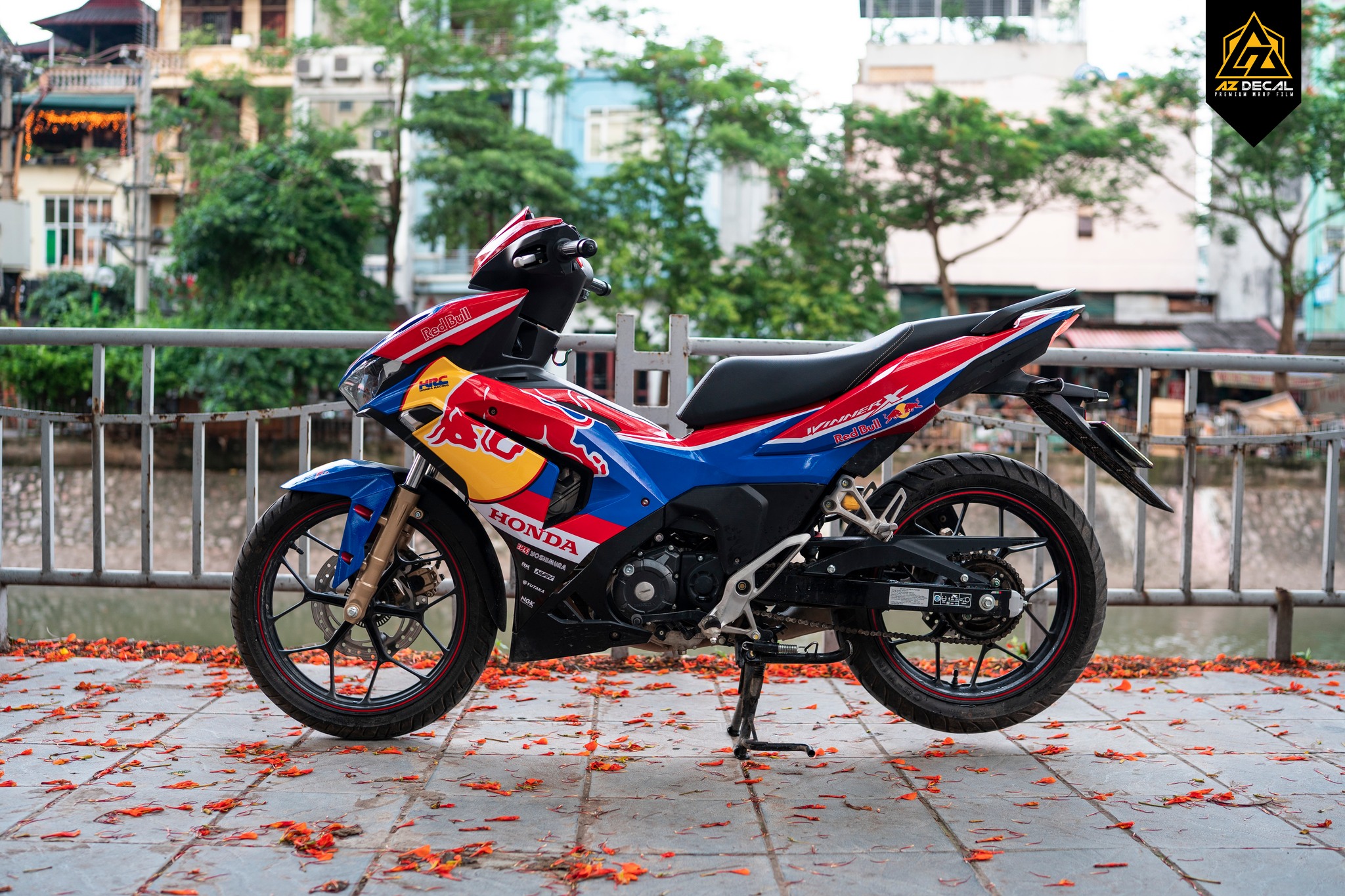 Mẫu tem dán xe Winner X v3 2022 phong cách Red Bull cực chất