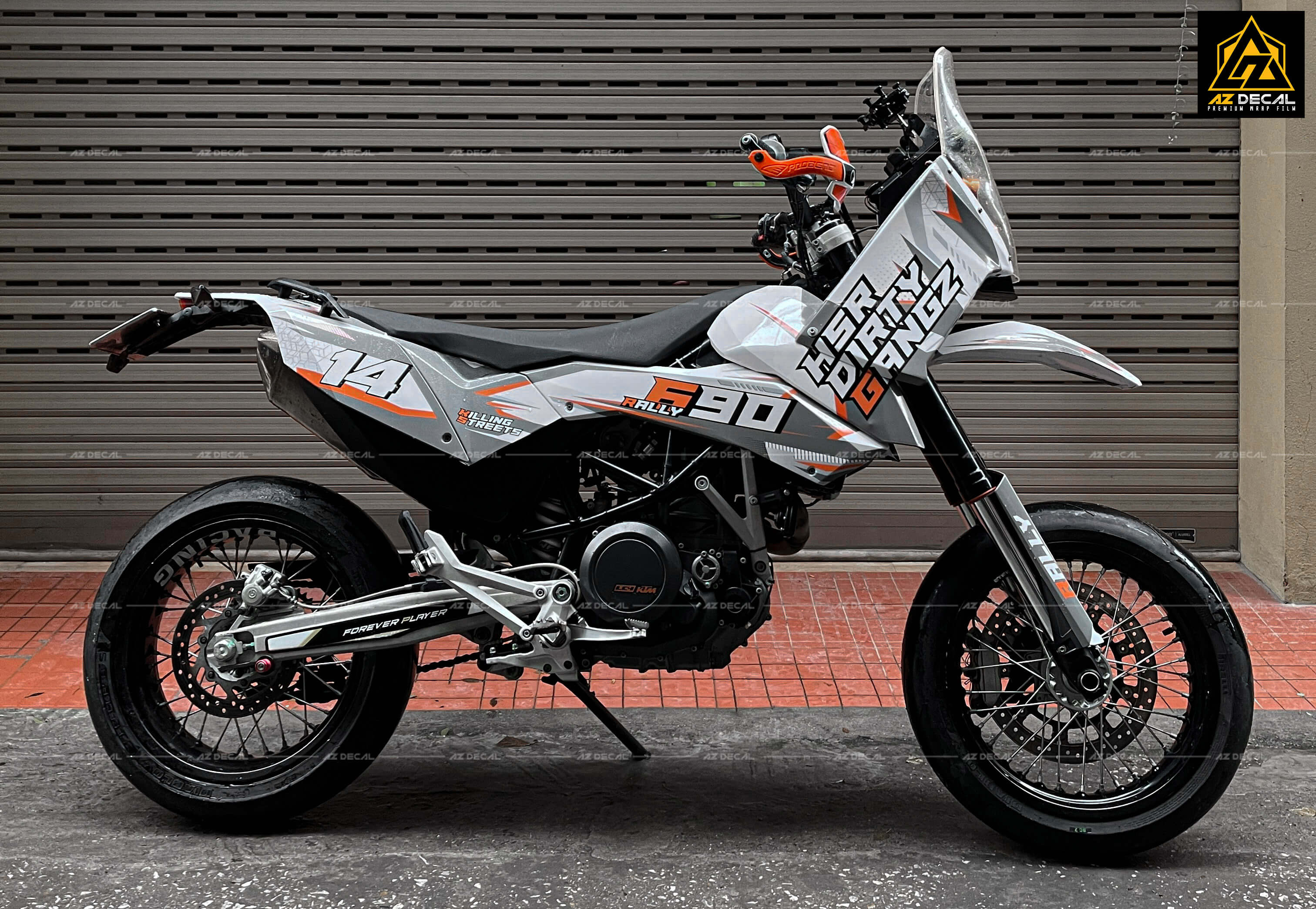 Thiết kế theo yêu cầu tem xe KTM 690 SMC