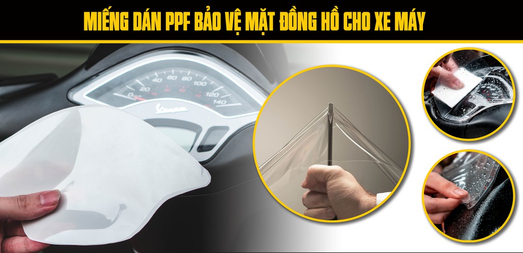 Miếng dán PPF bảo vệ mặt đồng hồ xe máy Azdecal.vn