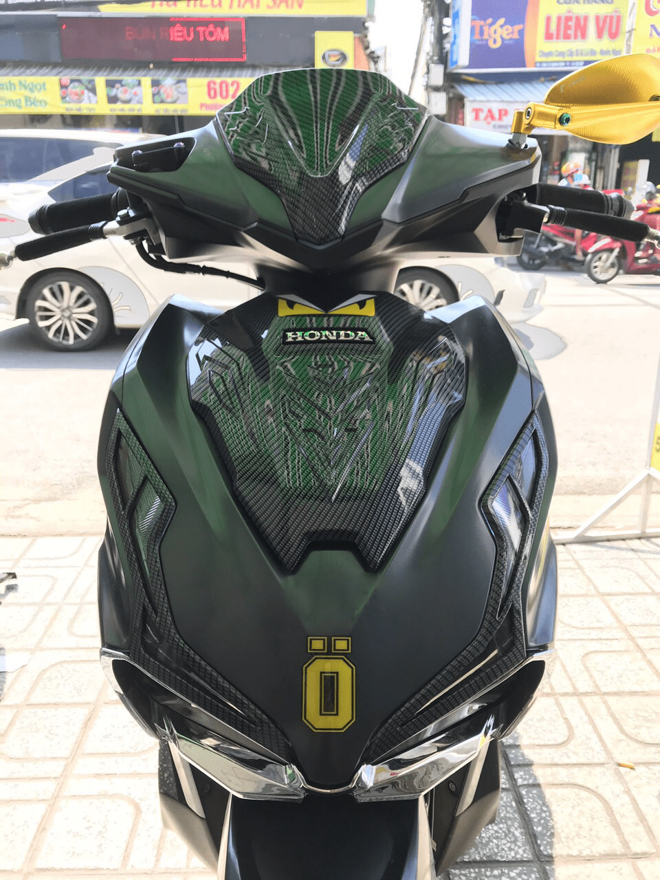 Dán xe Air Blade 2021 decal carbon 