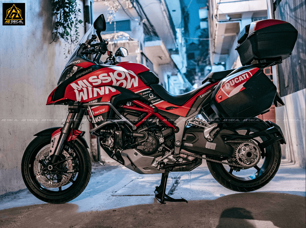 tem xe Ducati Multistrada phong cách Mission Winnow