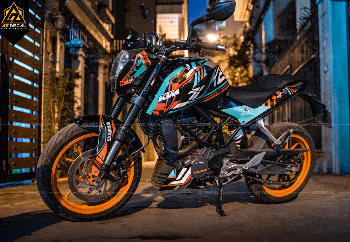 Dán decal xe PKL KTM Duke 200 độc đáo