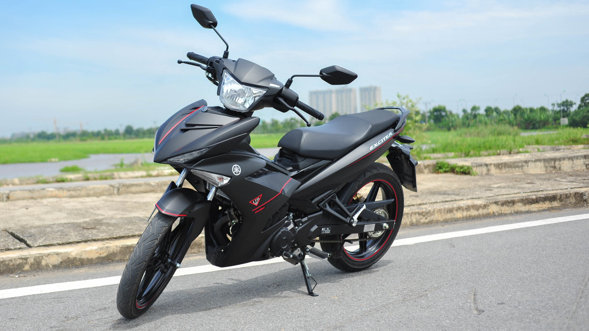 Exciter 150 đen mờ decal matte