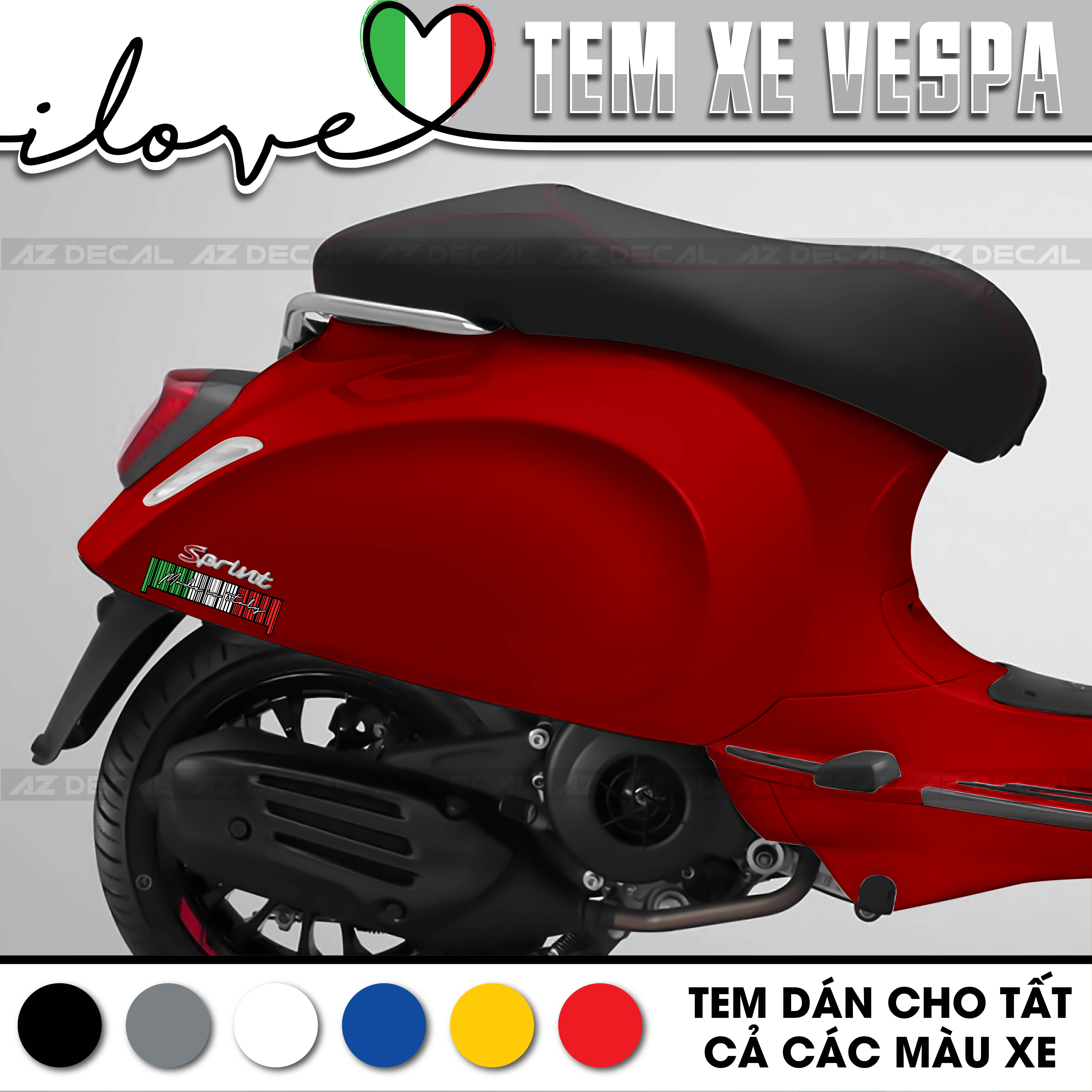 Tem Xe Vespa | VP08 | Thiết Kế Italy