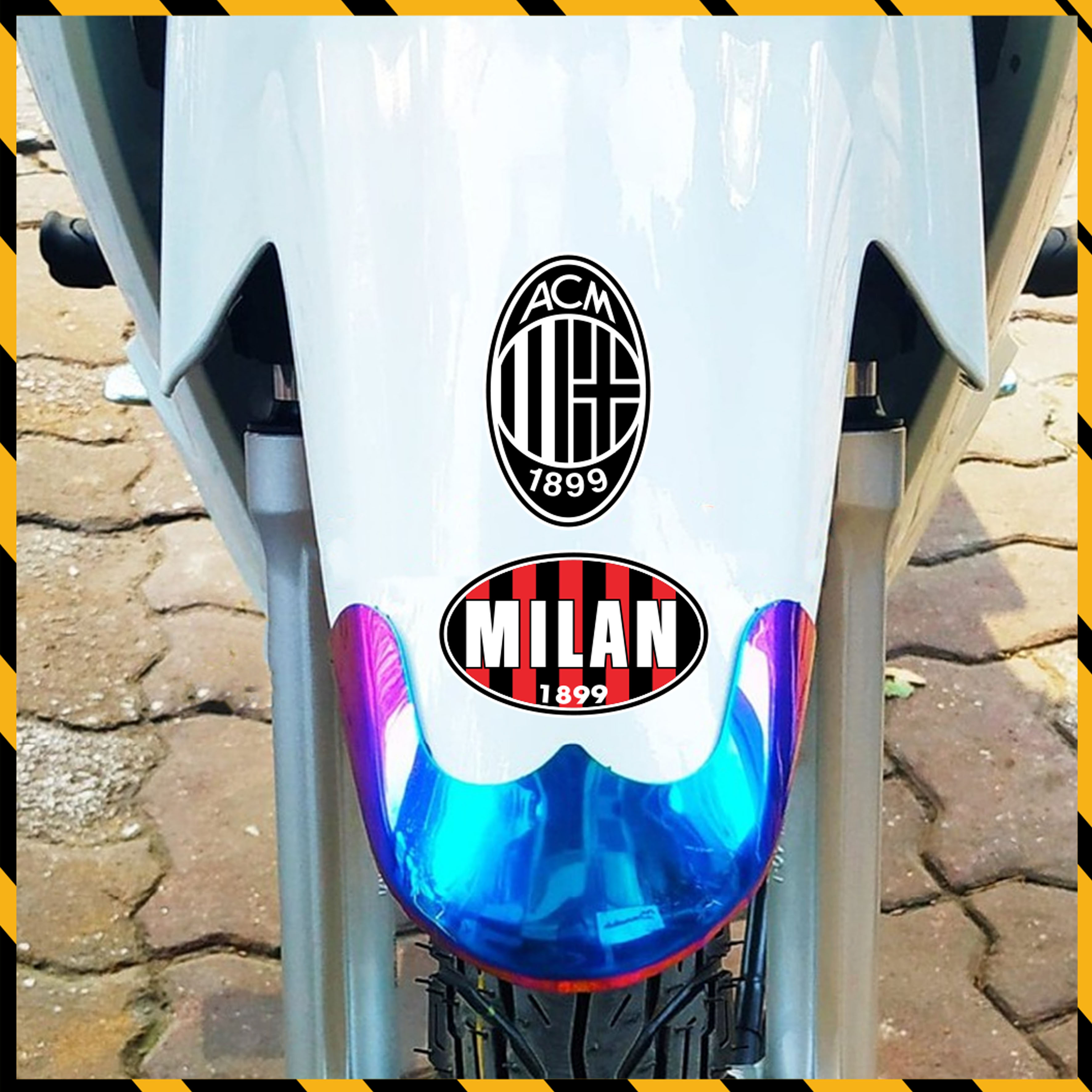Sticker AC Milan dán mỏ dè xe