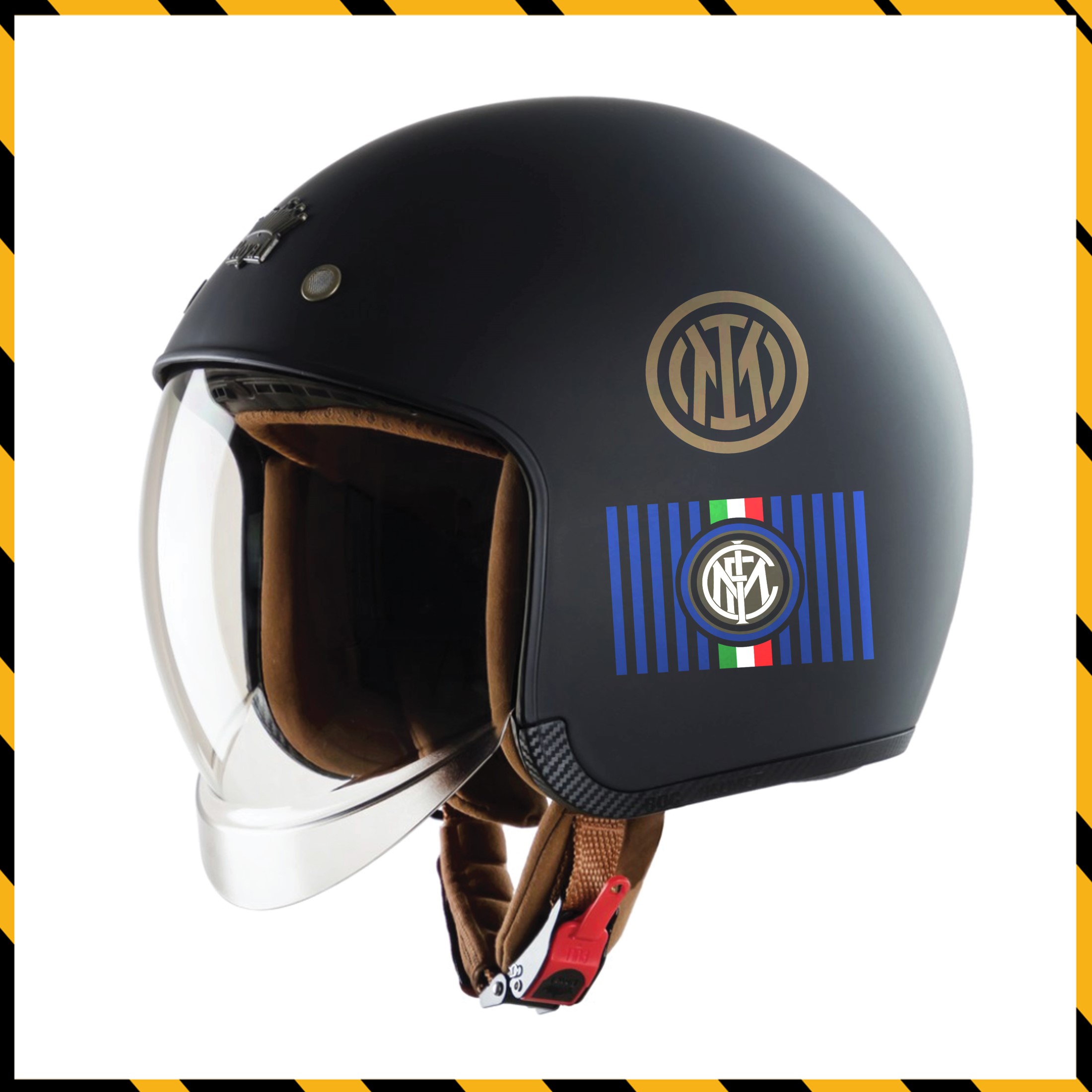 Sticker CLB Inter Milan dán mũ bảo hiểm 3/4