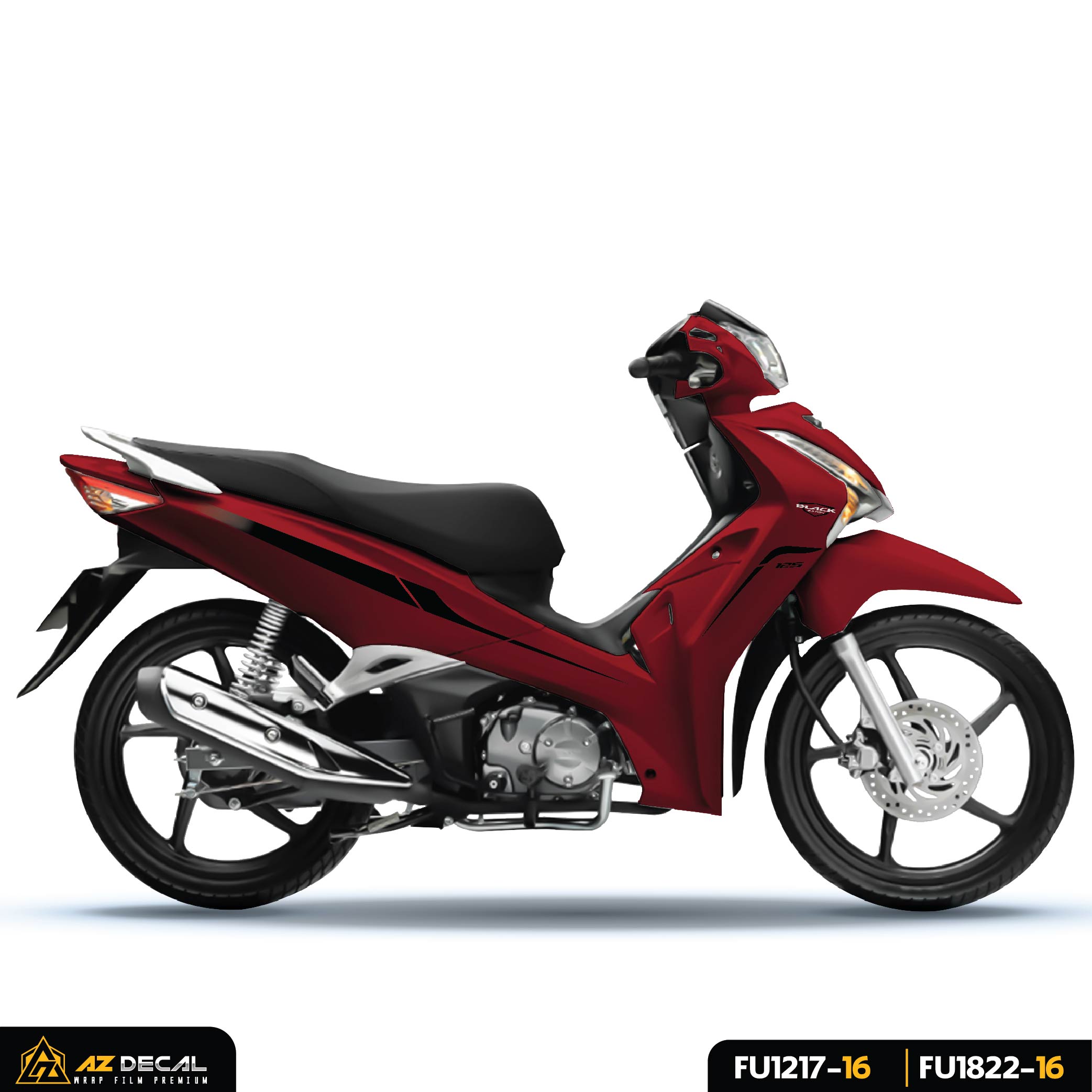 Tem dán xe Future 125 Fi đen đỏ