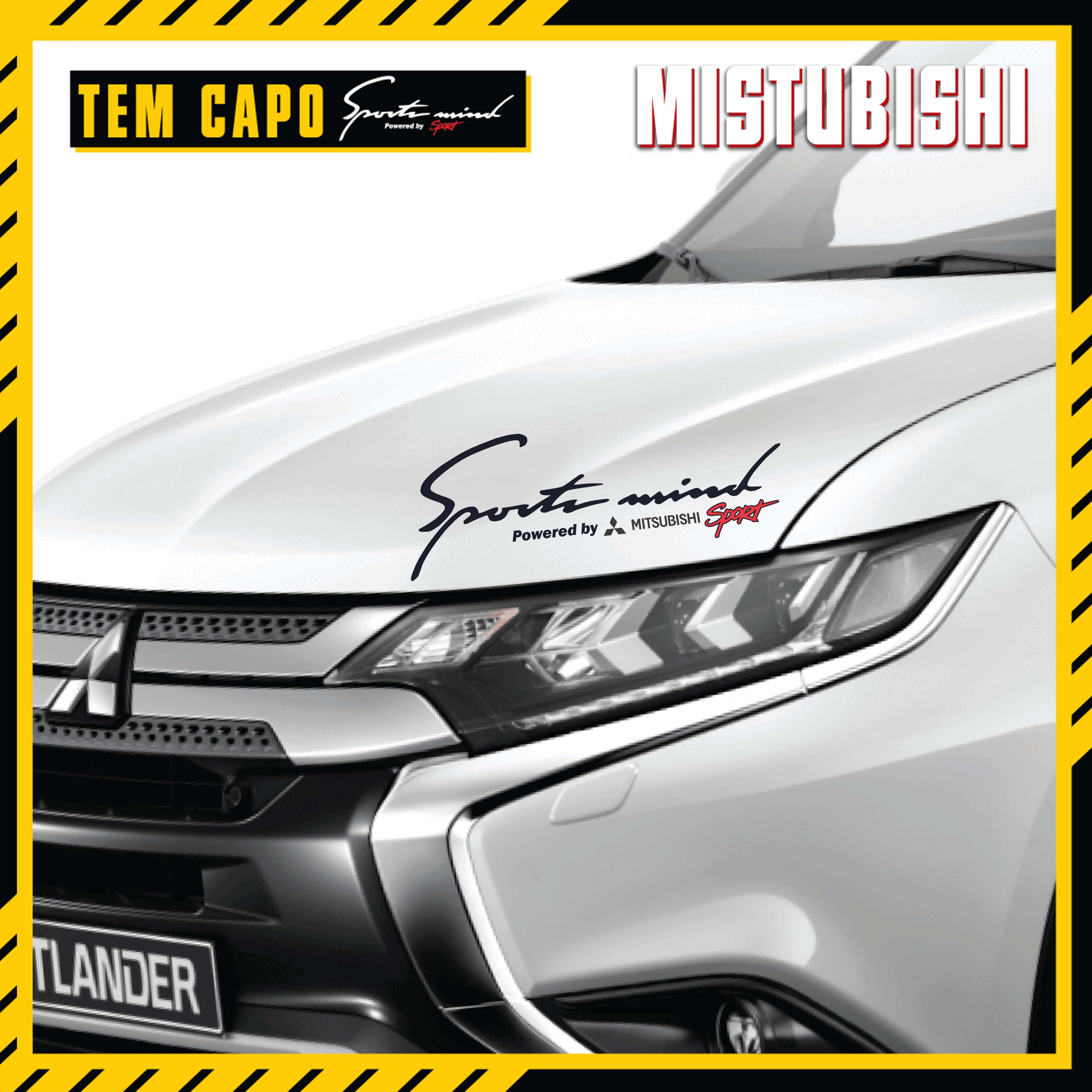 Dán decal trang trí xe hãng Mitsubishi mẫu Sport Mind