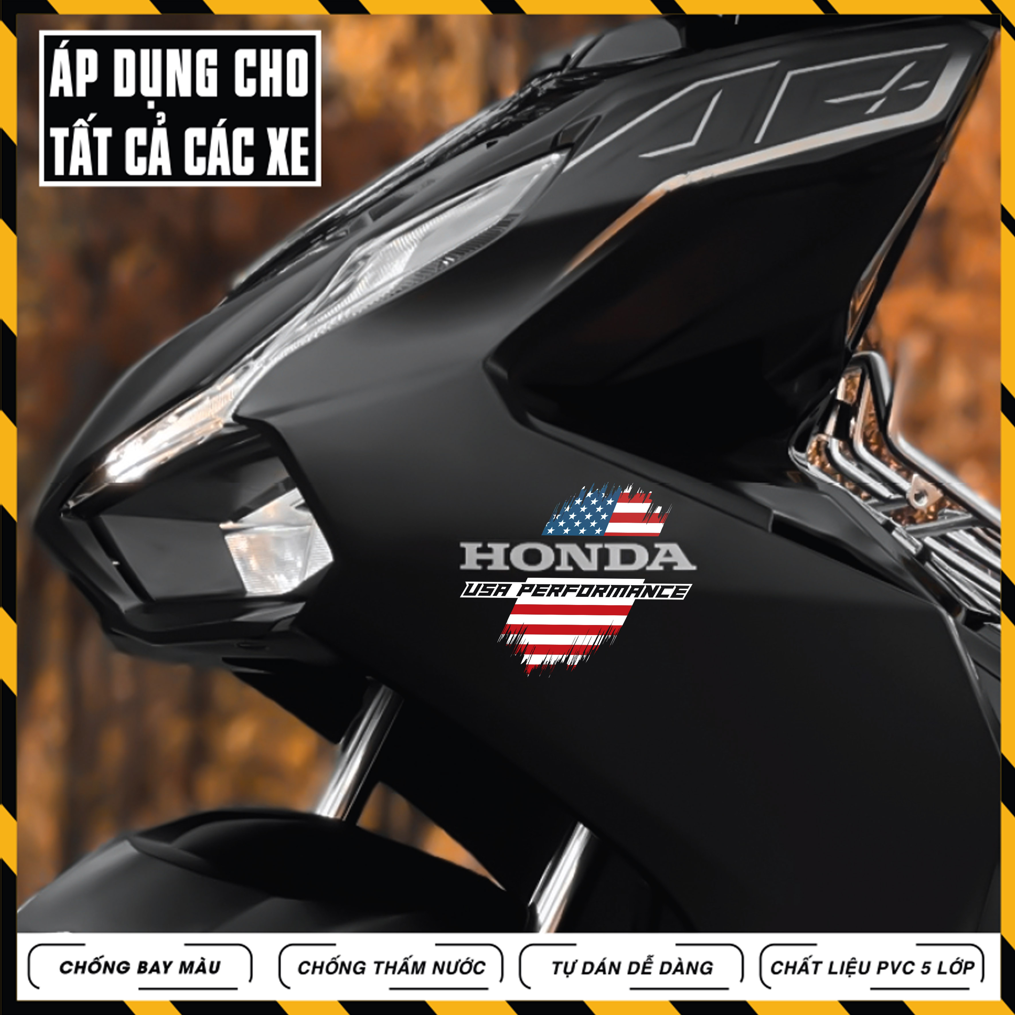 Dán trang trí xe Honda Air Blade mẫu USA Performance