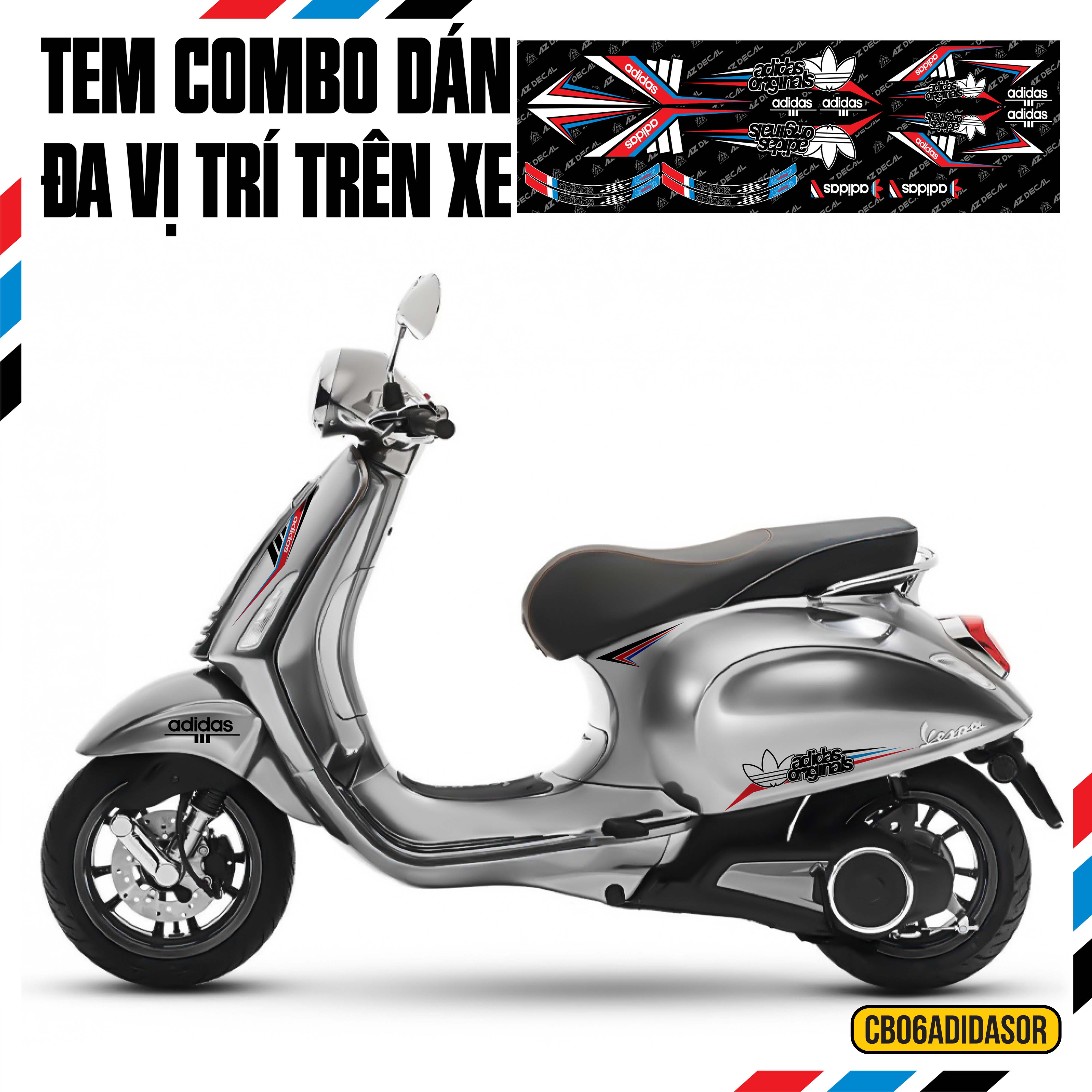 Dán tem xe Vespa phong cách thể thao Adidas