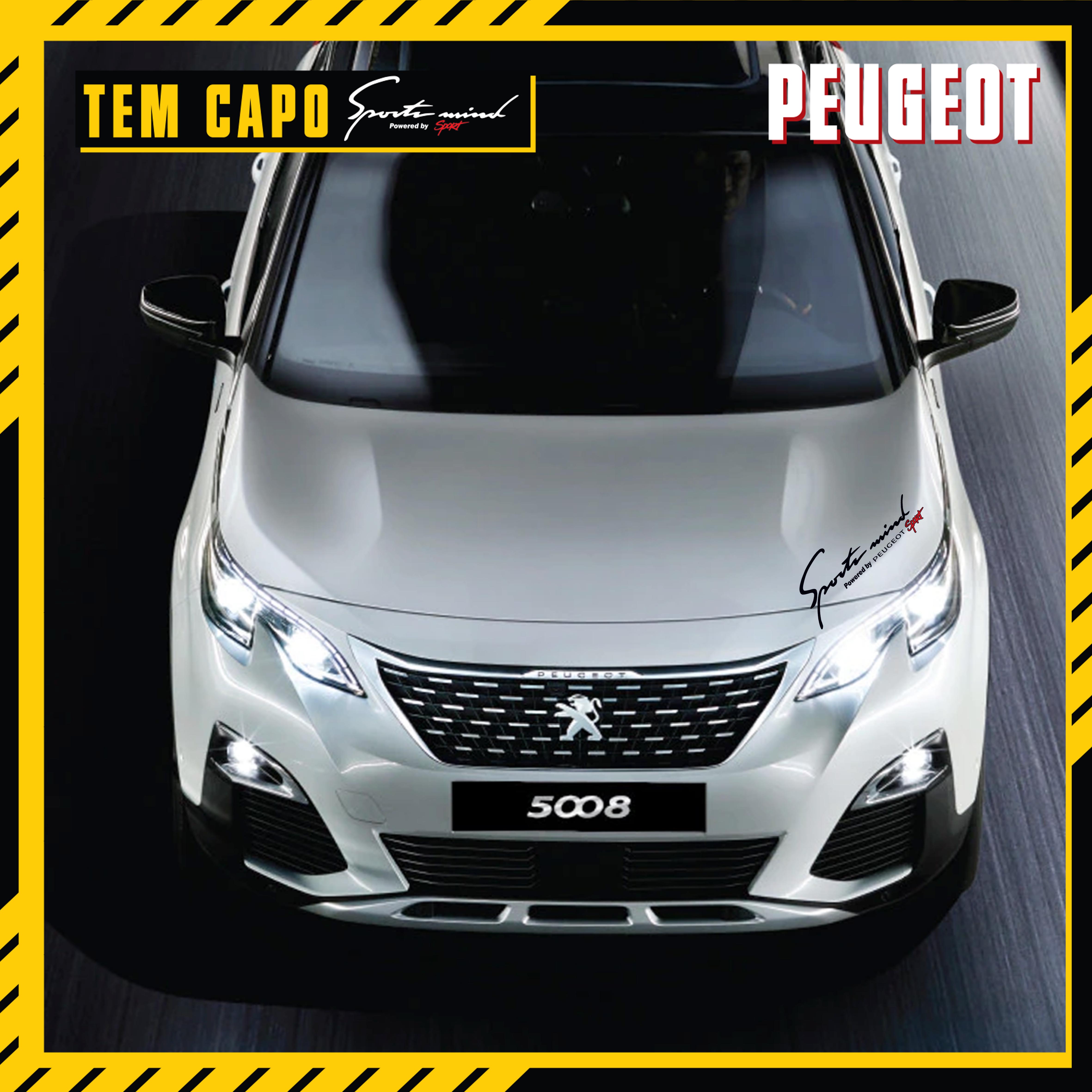 Tem Sport Mind dán xe trắng mẫu Peugeot