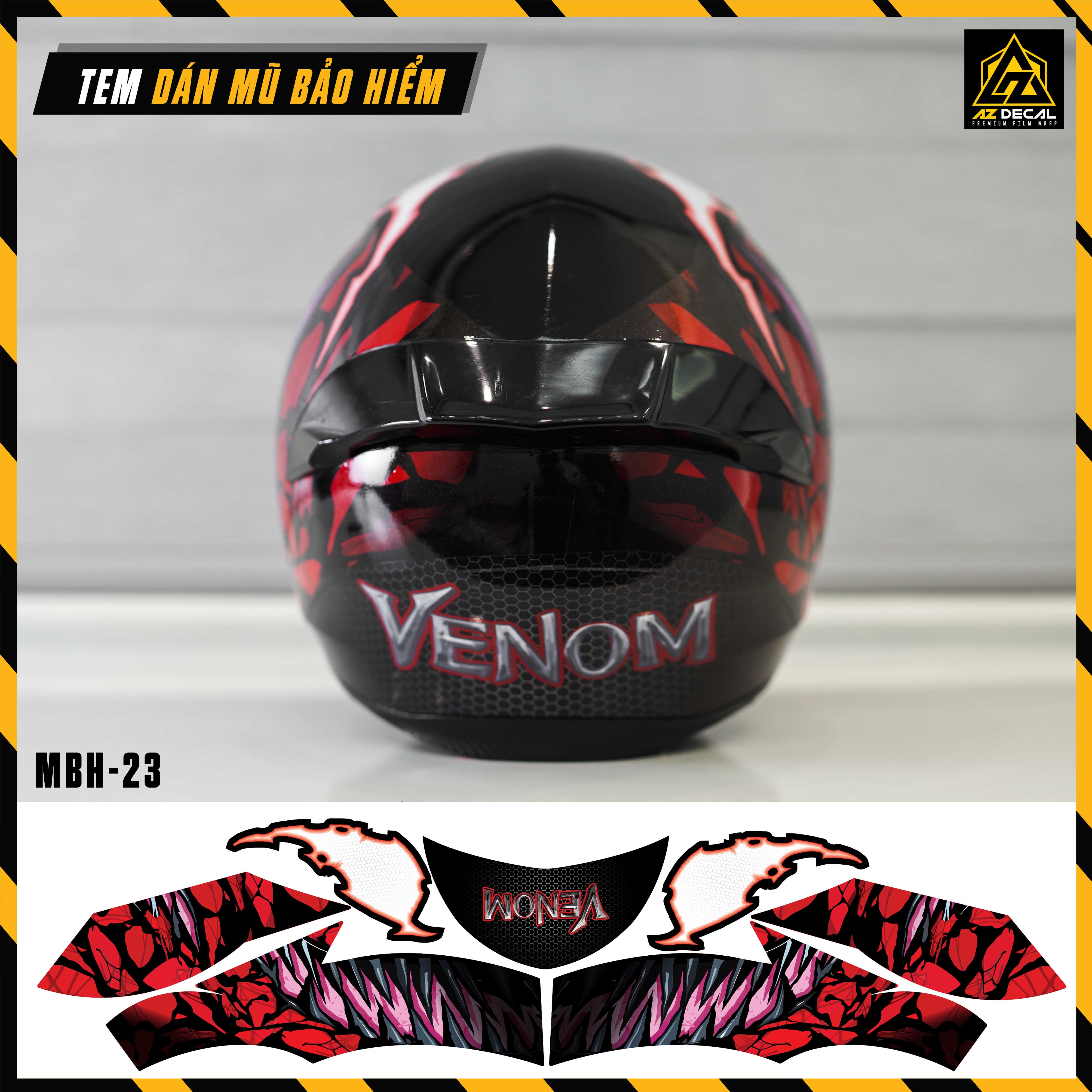 Tem Dán Mũ Bảo Hiểm Fullface Venom - MBH-23